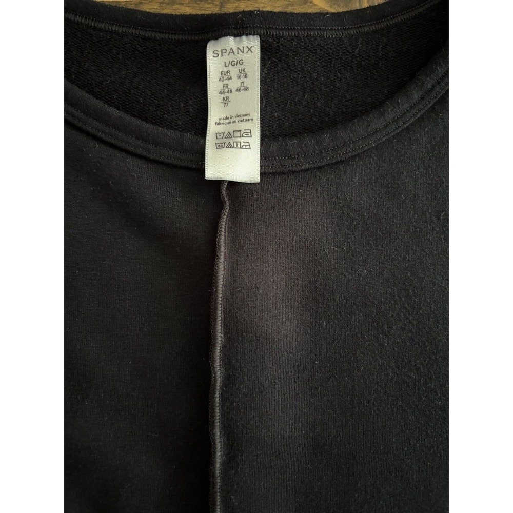 SPANX AirEssentials Black Dolman Sweatshirt Oversized Soft Luxe Pullover